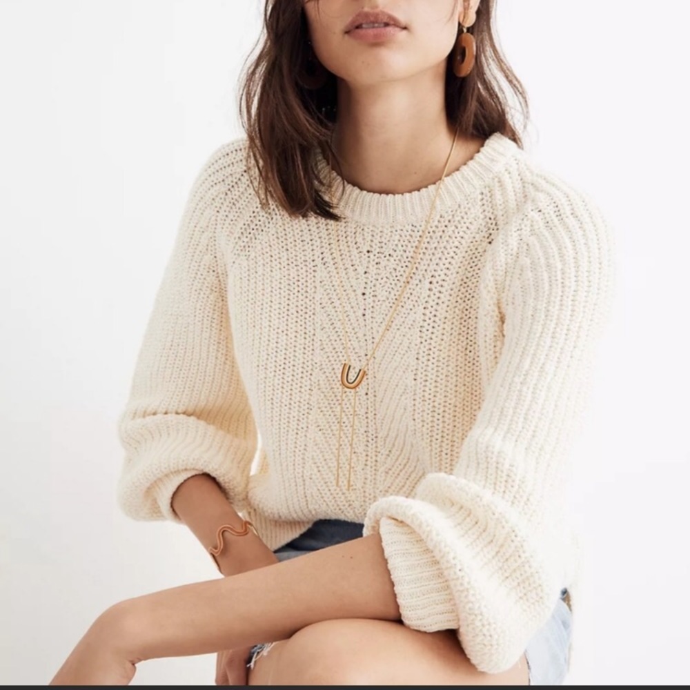 Madewell balloon sleeve sweater